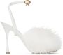Gianvito Rossi White Spice Plume Heeled Sandals - Thumbnail 1