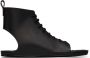 Giorgio Armani Black Leather Gladiator Sandals - Thumbnail 1