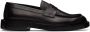 Giorgio Armani Black Leather Loafers - Thumbnail 1