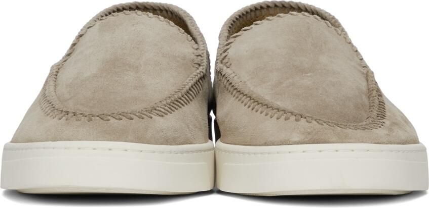Giorgio Armani Beige Suede Slip-On Sneakers - Picture 3