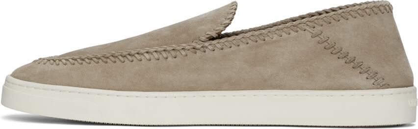 Giorgio Armani Beige Suede Slip-On Sneakers - Picture 4