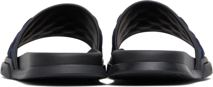 Giorgio Armani Black Embossed Sandals
