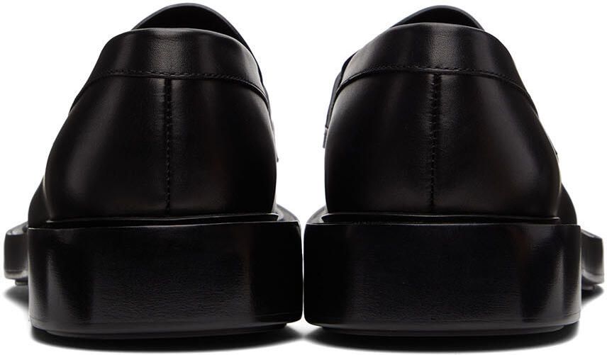 Giorgio Armani Black Leather Loafers