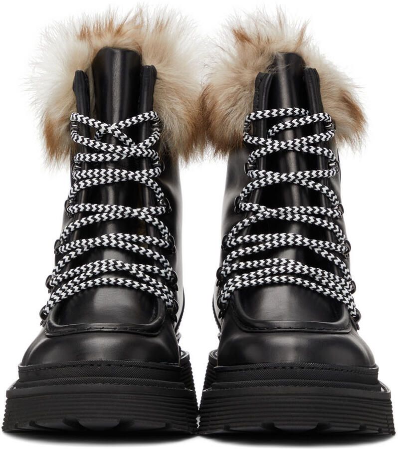 Giorgio Armani Black Neve Hiking Boots