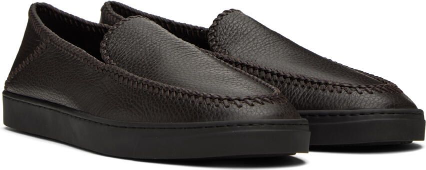 Giorgio Armani Brown Leather Loafers - Picture 2
