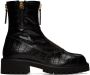 Giuseppe Zanotti Black GZ Alexa Faux-Leather Ankle Boots - Thumbnail 1
