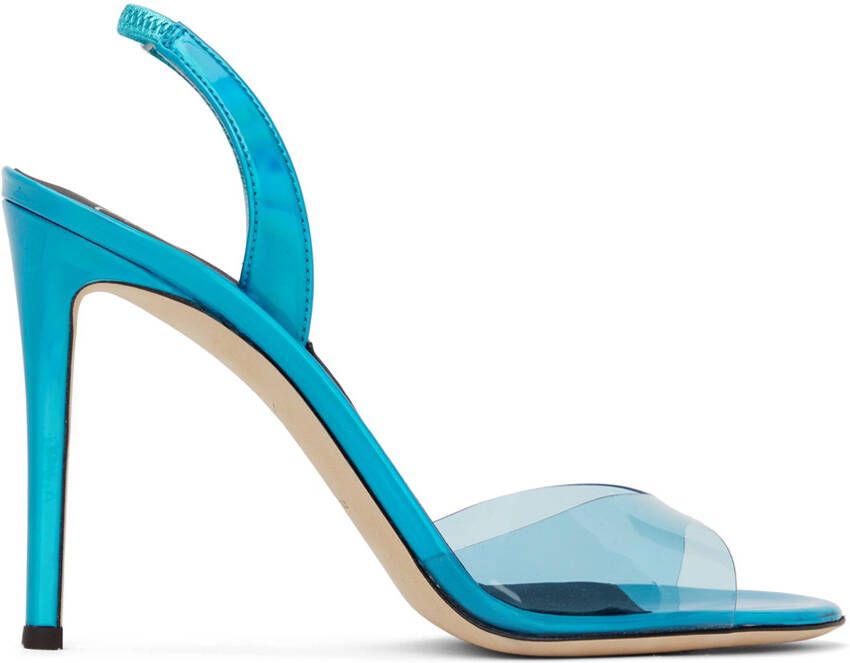Giuseppe Zanotti Blue Basic Slingback 105mm Heeled Sandals