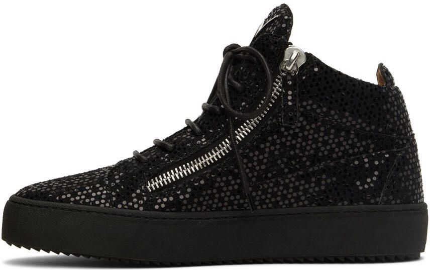 Giuseppe Zanotti Black & Gold Kriss Sneakers - Picture 3