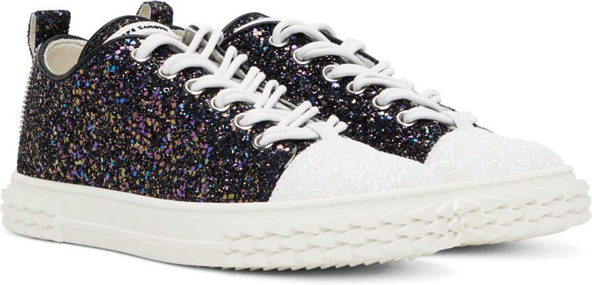 Giuseppe Zanotti Black & White Blabber Sneakers - Picture 2