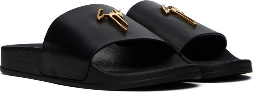 Giuseppe Zanotti Black Brett Slides - Picture 2