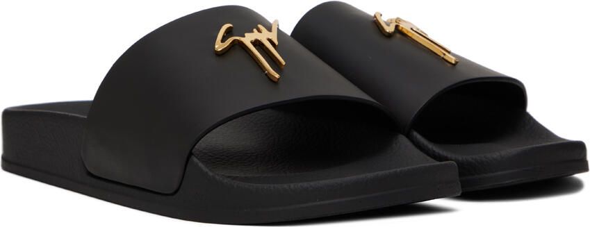 Giuseppe Zanotti Black Brett Slides - Picture 2