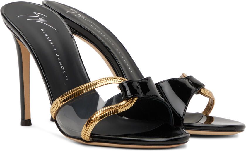 Giuseppe Zanotti Black Chain 105 Heeled Sandals - Picture 2