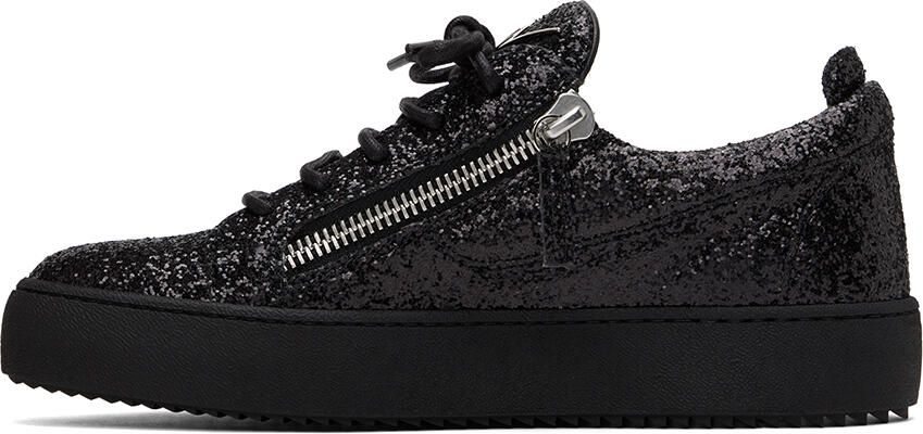 Giuseppe Zanotti Black Glitter Frankie Sneakers - Picture 3