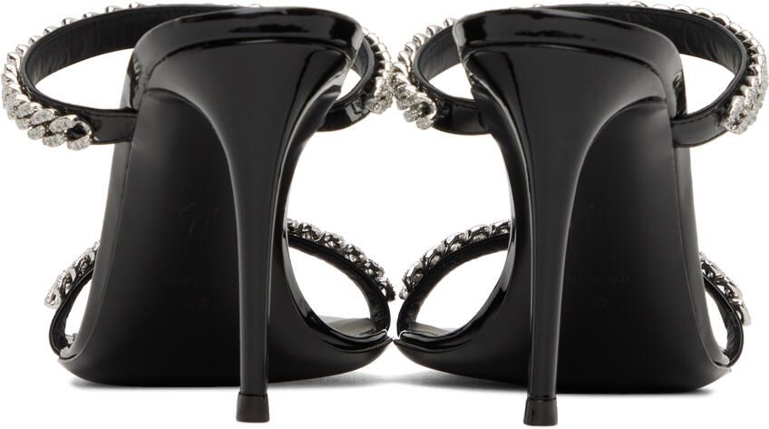 Giuseppe Zanotti Black Intriigo String 90 Heeled Sandals