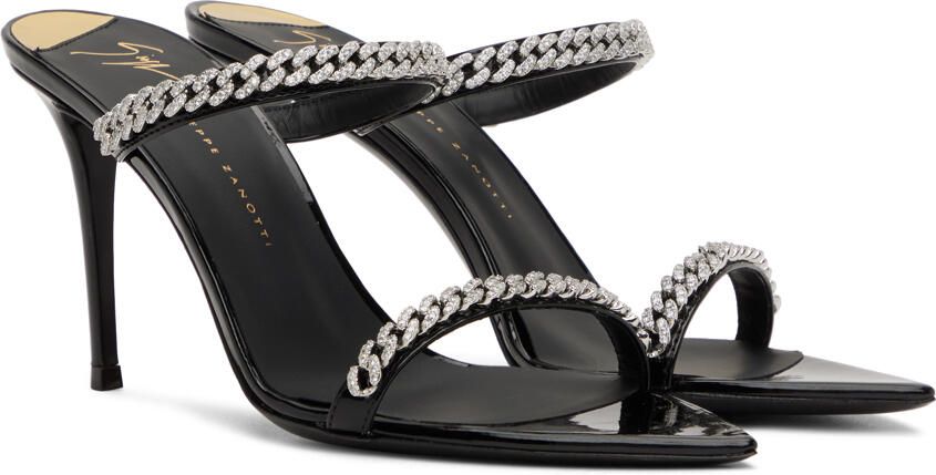 Giuseppe Zanotti Black Intriigo String 90 Heeled Sandals - Picture 2