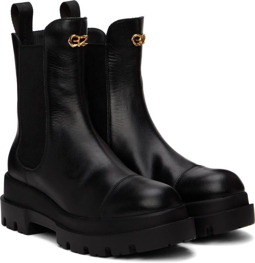 Giuseppe Zanotti Black Tankie Beatle Chelsea Boots