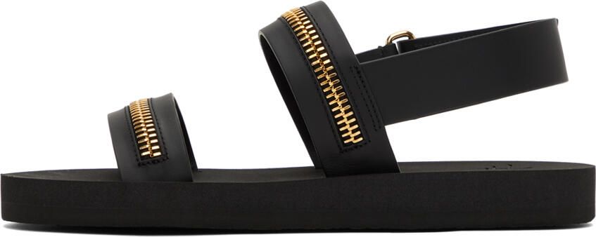 Giuseppe Zanotti Black Zip Sandals - Picture 3