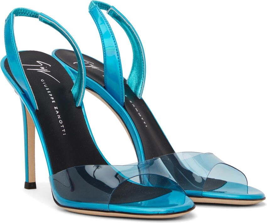 Giuseppe Zanotti Blue Basic Slingback 105mm Heeled Sandals - Picture 2