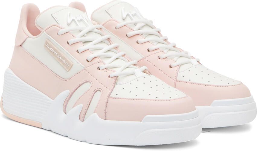 Giuseppe Zanotti Pink & White Talon Sneakers - Picture 2