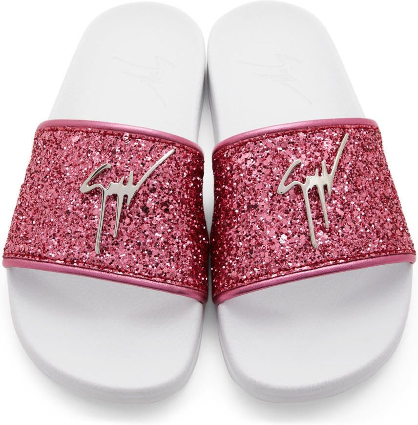 Giuseppe Zanotti Pink New Laburela Pool Slides