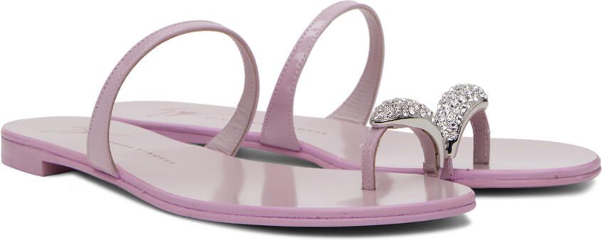 Giuseppe Zanotti Pink Rock 10 Flat Sandals - Picture 2
