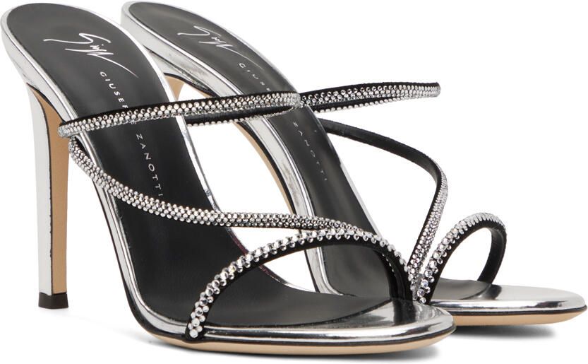 Giuseppe Zanotti Silver Julianne Mules - Picture 2