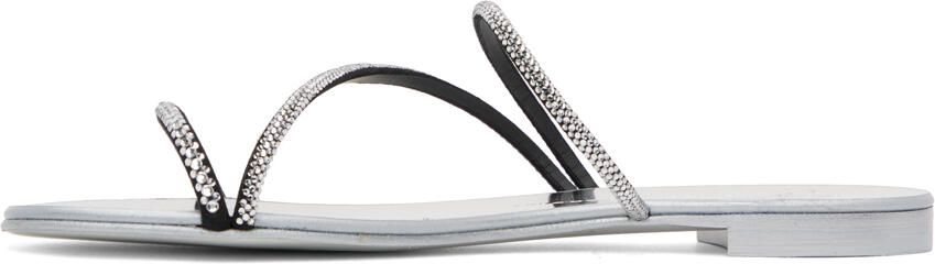Giuseppe Zanotti Silver Julianne Sandals - Picture 4