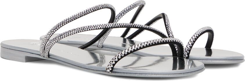 Giuseppe Zanotti Silver Julianne Sandals - Picture 2