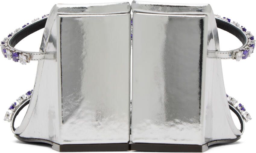 Giuseppe Zanotti Silver Shangay Heeled Sandals