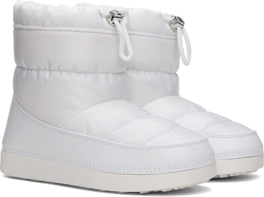 Giuseppe Zanotti SSENSE Exclusive White Quilted Boots - Picture 3