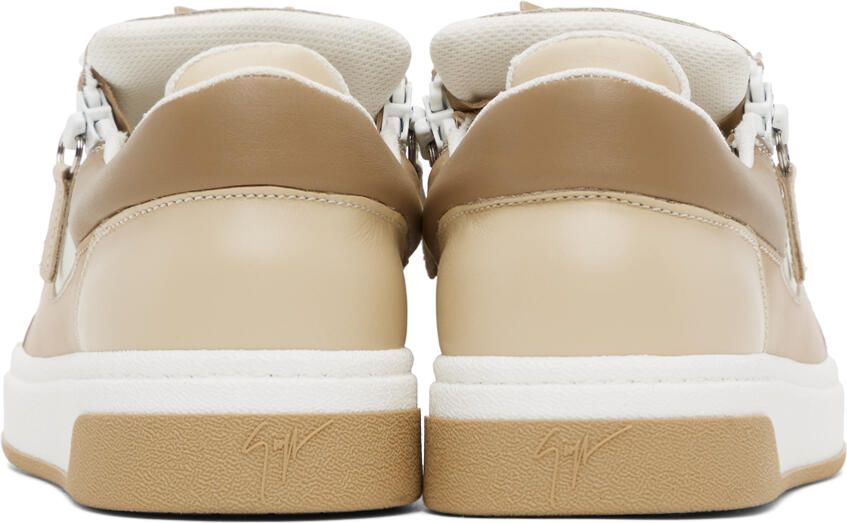 Giuseppe Zanotti White & Beige GZ Sneakers