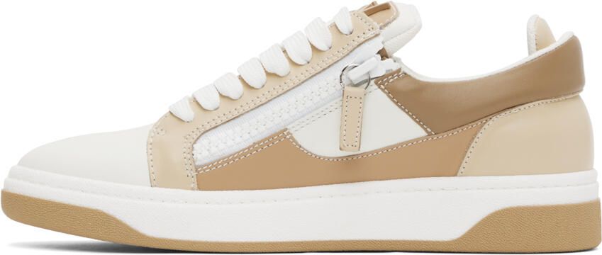 Giuseppe Zanotti White & Beige GZ Sneakers - Picture 3