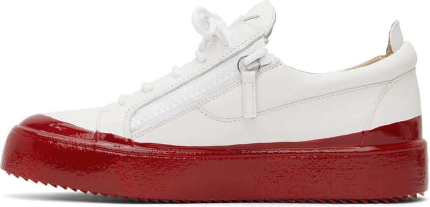 Giuseppe Zanotti White & Black Frankie Match Sneakers - Picture 3