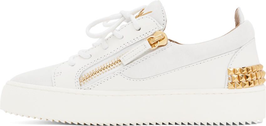 Giuseppe Zanotti White Camoscio Sneakers - Picture 3