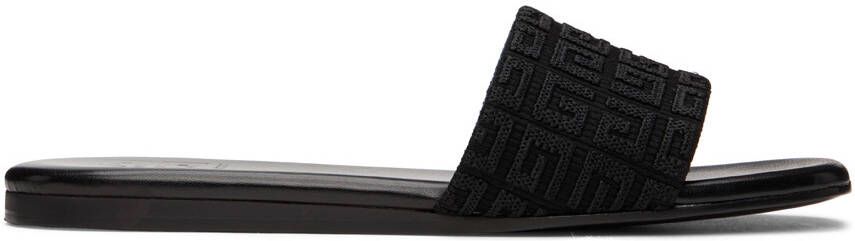 Givenchy Black 4G Flat Sandals