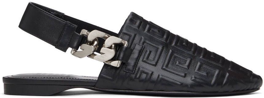 Givenchy Black G Chain Slingback Mules