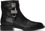 Givenchy Black Lizard Padlock Boots - Thumbnail 1