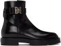 Givenchy Black Squared Buckle Ankle Boots - Thumbnail 1