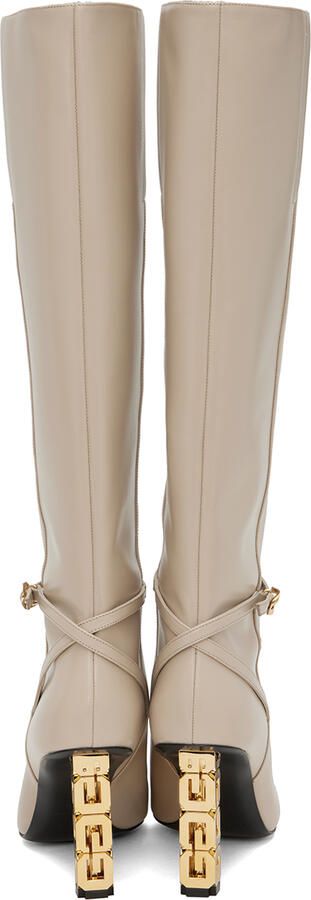 Givenchy Beige G Cube Boots - Picture 4