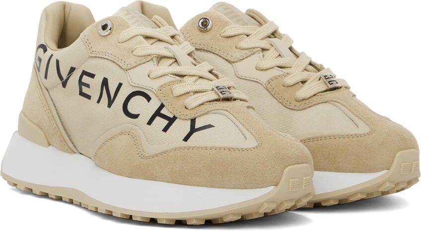 Givenchy Beige Paneled Logo Sneakers - Picture 2