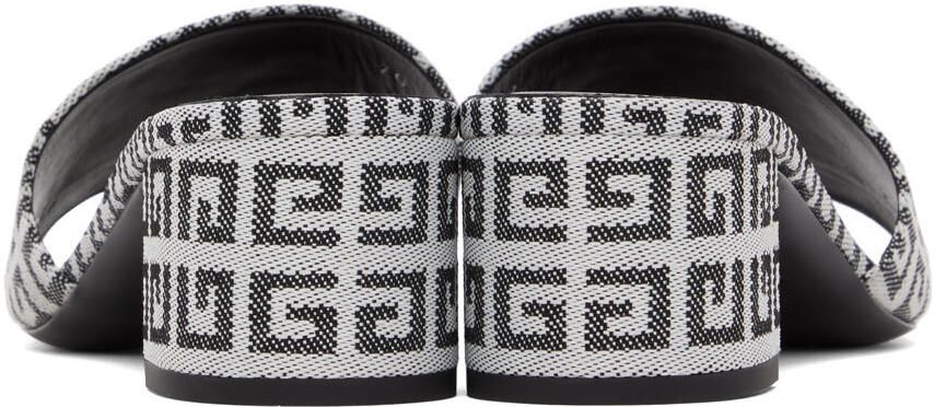 Givenchy Black & White 4G Heeled Sandals