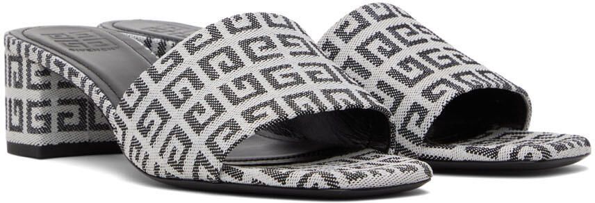 Givenchy Black & White 4G Heeled Sandals - Picture 2