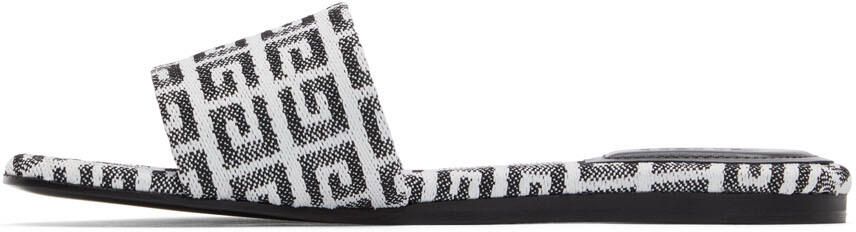 Givenchy Black & White 4G Sandals - Picture 4