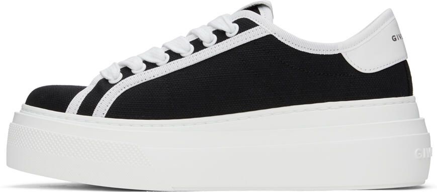 Givenchy Black & White City Platform Sneakers - Picture 3