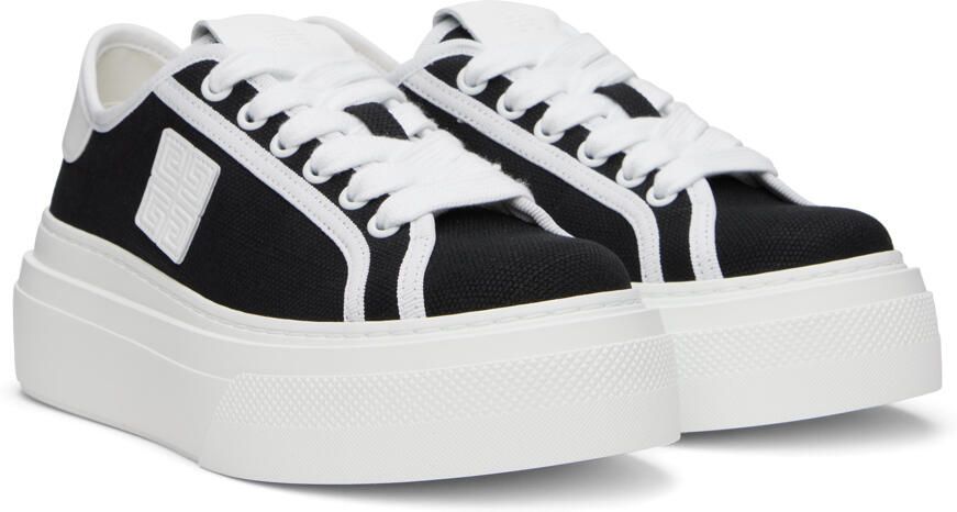 Givenchy Black & White City Platform Sneakers - Picture 2