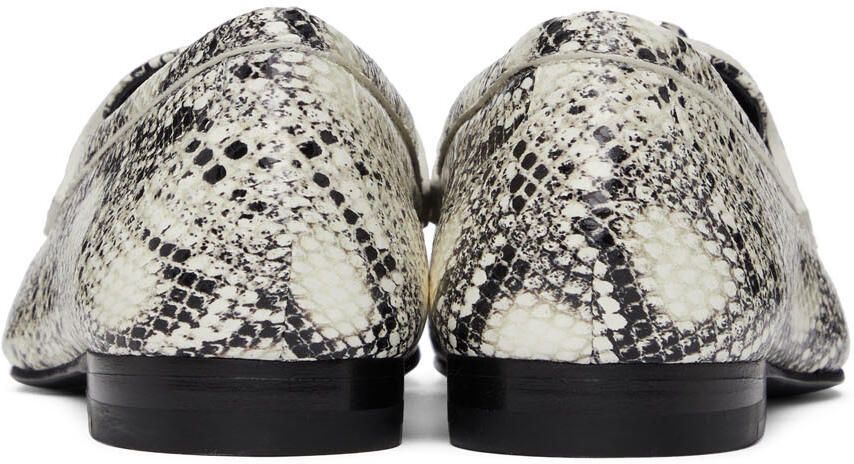 Givenchy Black & White Python G Chain Loafers - Picture 2