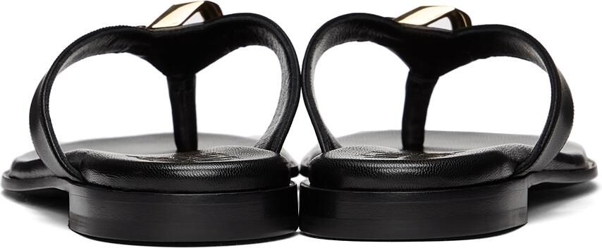 Givenchy Black G Chain Buckle Flat Sandals - Picture 2
