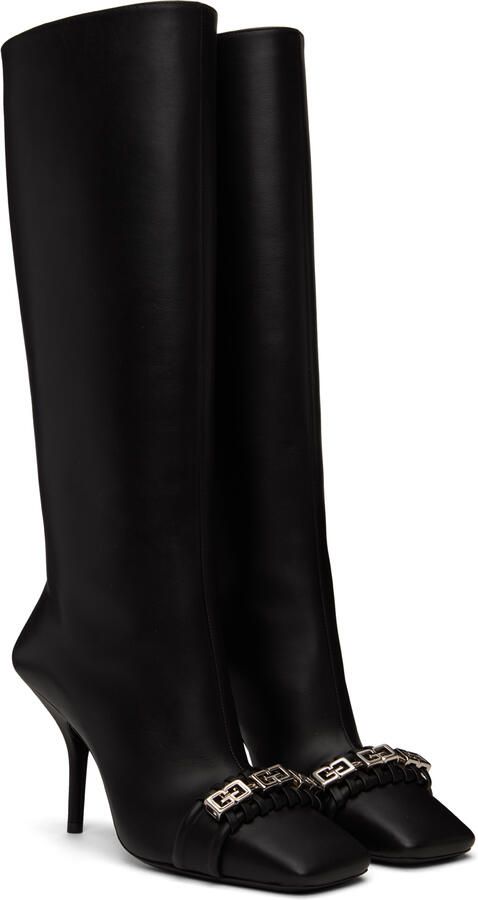 Givenchy Black G Woven Boots - Picture 3