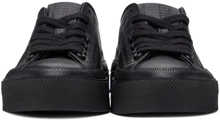 Givenchy Black Leather City Sneakers - Picture 2