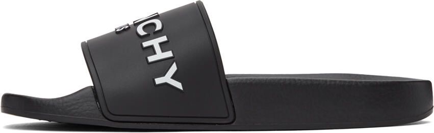 Givenchy Black Logo Flat Sandals - Picture 2